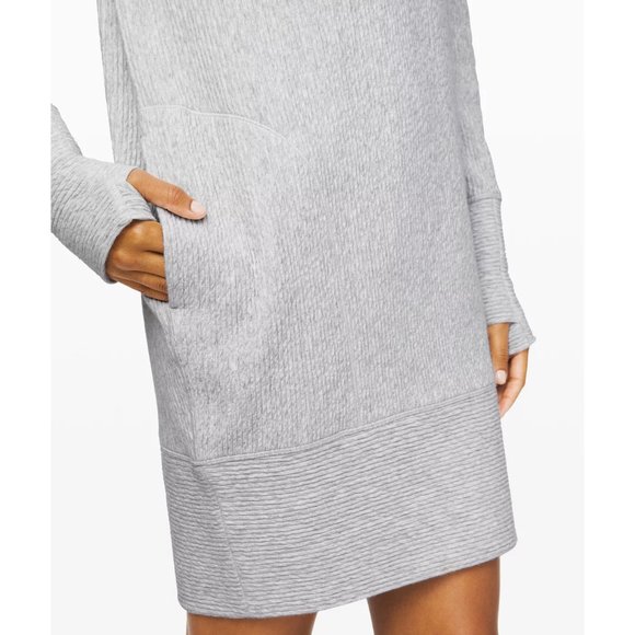 Lululemon • Along The Way Dress • Sz S • Like New • Heathered Ultra Light Grey - Picture 5 of 14